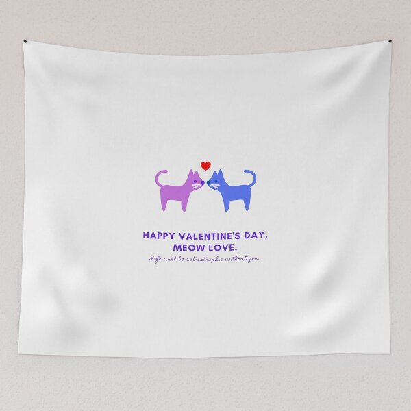 Item preview, Meow love valentines day  designed and sold by mrWho999.