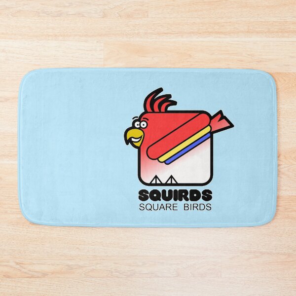 Item preview, Square Bird Parrot Retro Minimalist Squirds Blue designed and sold by Quooki.