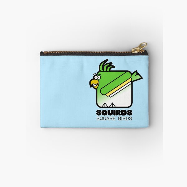 Item preview, Square Bird Parakeet Retro Minimalist Squirds Blue designed and sold by Quooki.