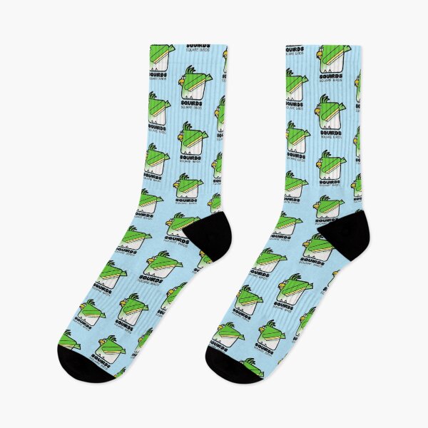 Item preview, Square Bird Parakeet Retro Minimalist Squirds Blue designed and sold by Quooki.