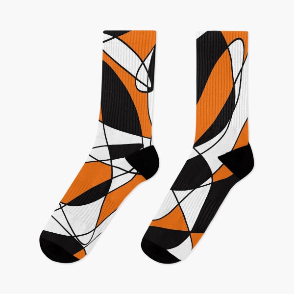Item preview, Abstract pattern - orange, black and white. designed and sold by K.S ART.