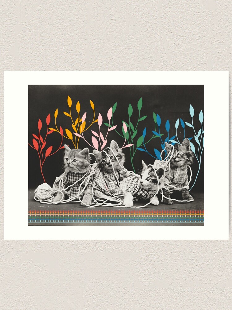 Alternate view of Tangled Kittens Art Print