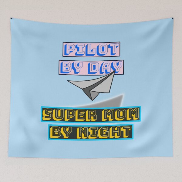 Item preview, Pilot By Day Super Mom by Night designed and sold by Ngaiseot.