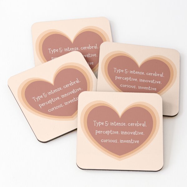 Item preview, Enneagram Type 5 Five Personality Test Myers Briggs Neutral Earth Tones Heart designed and sold by BohoStudio.