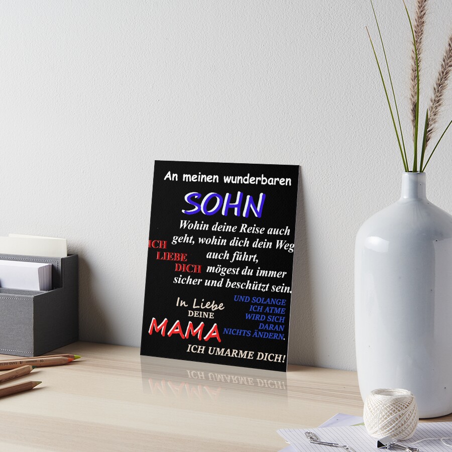 "Wunderbarer Sohn Mama Spruch Top Geschenkidee Familien Sprüche