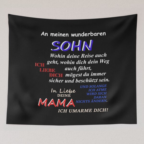 Artikelvorschau, Wunderbarer Sohn Mama Spruch - Top Geschenkidee - Familien Sprüche entworfen und verkauft von Myriala.