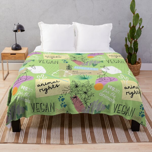 Item preview, Vegan Collage Seamless Pattern | Animal Rights | Vegan for the Animals | End Speciesism | Green designed and sold by EarlessPierre.