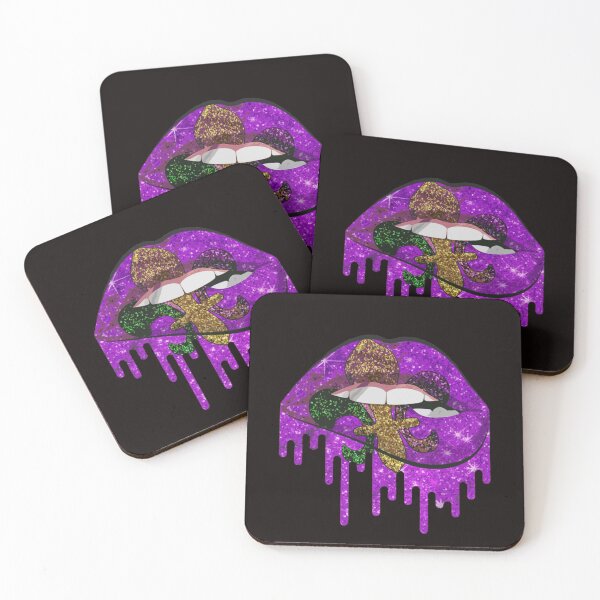 Item preview, Mardi Gras Carnival Costume Purple And Gold Fleur-de-lis Lips designed and sold by BiancaMoss51.