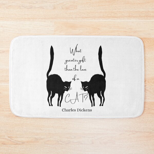 Item preview, What greater gift than the love of a cat? Charles Dickens Quote designed and sold by Vintage-TM.