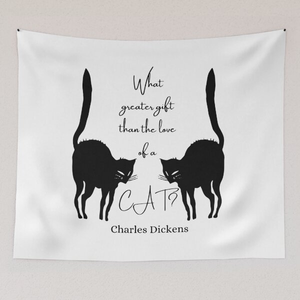 Item preview, What greater gift than the love of a cat? Charles Dickens Quote designed and sold by Vintage-TM.