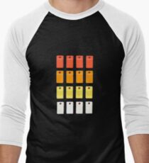808 Button Grid Men's Baseball ¾ T-Shirt