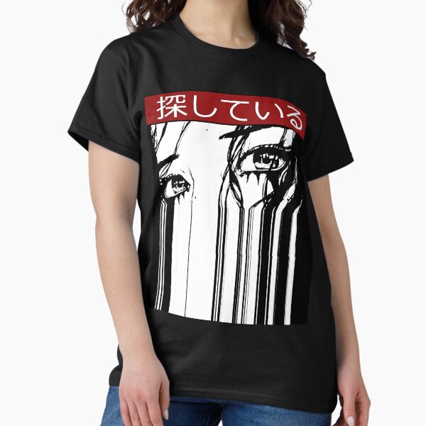 Item preview, Vaporwave Cyberpunk Glitch Girl Japanese Kanji Pattern designed and sold by OWLvision33.