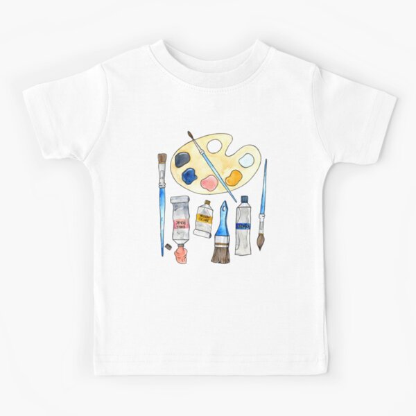 Paint Brushes  Kids T-Shirt for Sale by LeighsDesigns