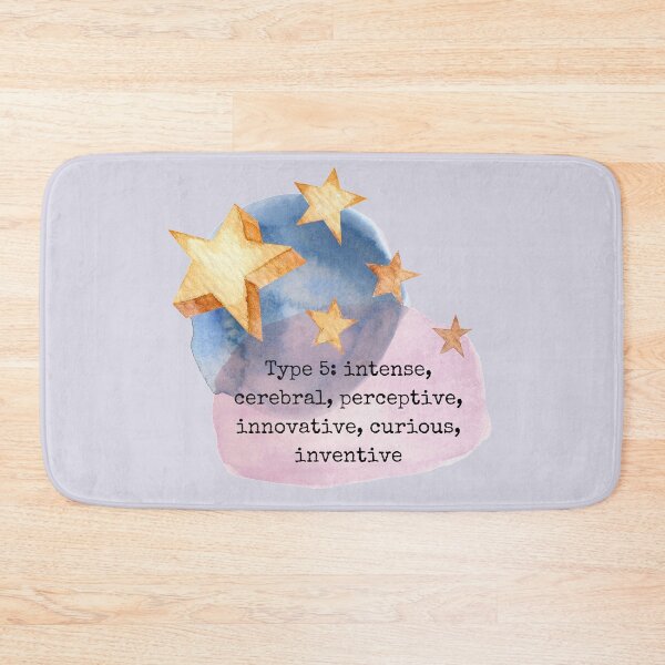 Item preview, Enneagram Type 5 Five Personality Test Myers Briggs Watercolor Stars Celestial Pink Lilac designed and sold by BohoStudio.