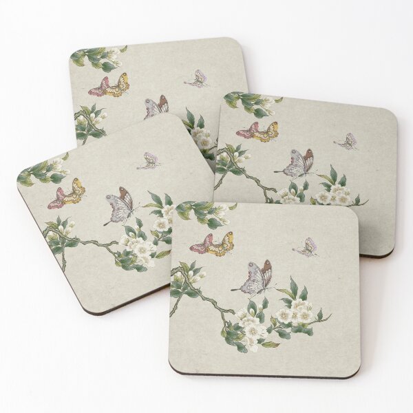 Item preview, Pear flowers and butterflies type A - Minhwa : Koreafolkpainting designed and sold by minsillust.