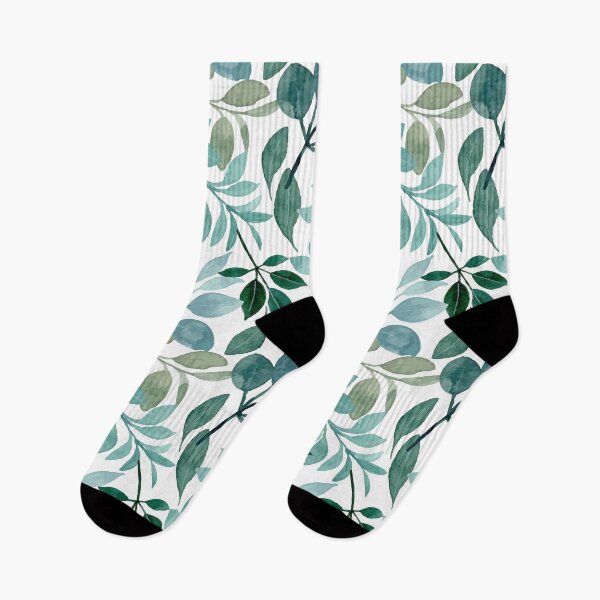 Artikelvorschau, Leaves Watercolor Foliage Pattern entworfen und verkauft von meggydesigns.