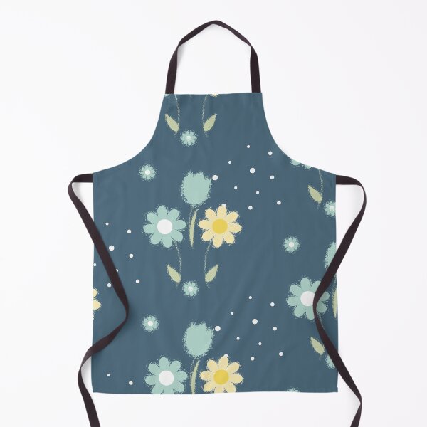 Item preview, A simple pattern with blue and yellow flowers. designed and sold by Victoria Riabov.