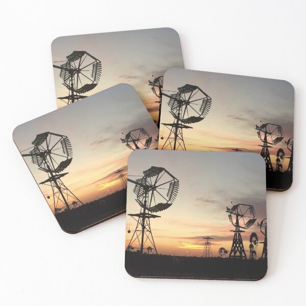 Item preview, Sunset on Texas Windmills designed and sold by Miller Cornelius.