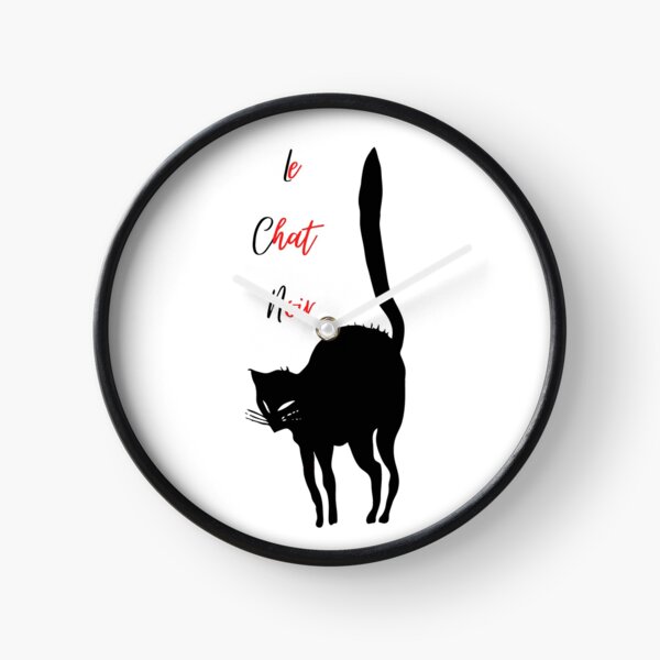 Horloges Sur Le Theme Le Chat Noir Redbubble