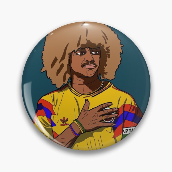 Item preview, Carlos Valderrama Colombia portrait designed and sold by TheSportsDraw.