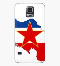 Flaggenkarte von Jugoslawien Hülle & Klebefolie für Samsung Galaxy