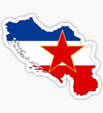 Flag-map of Yugoslavia Sticker