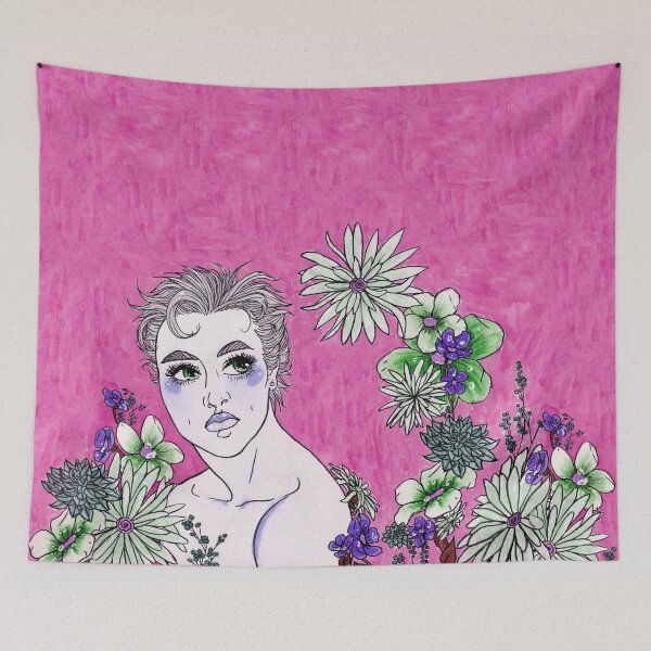 Item preview, Pink Flowers Ink and Watercolour designed and sold by VioletNight20.