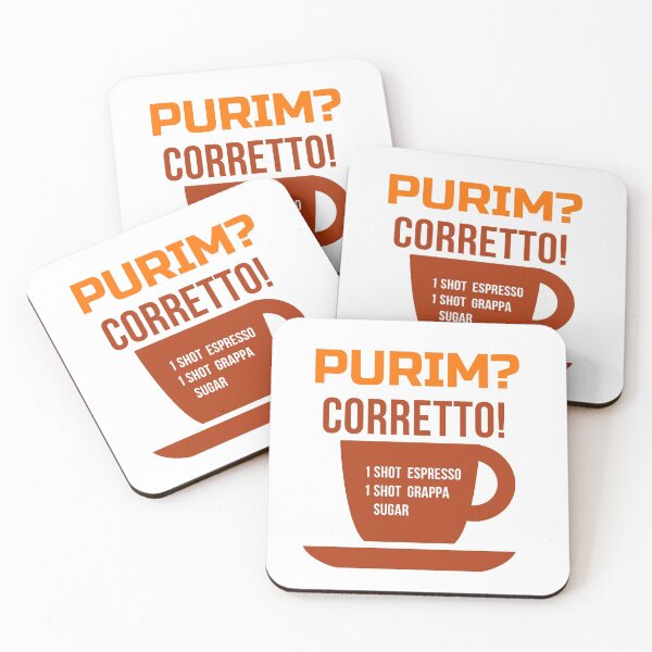 Item preview, Purim? Corretto! Caffe corretto for Purim designed and sold by We-thePixels.