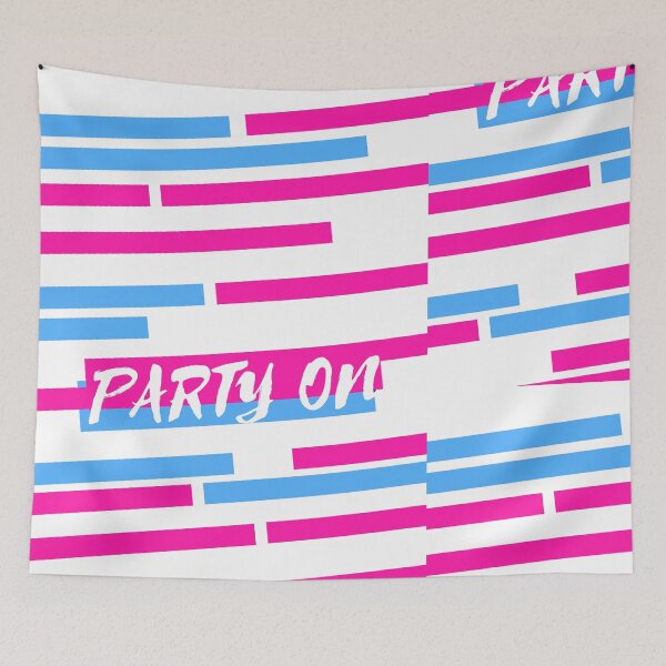 Item preview, Party On - Retro White designed and sold by Grathicks.