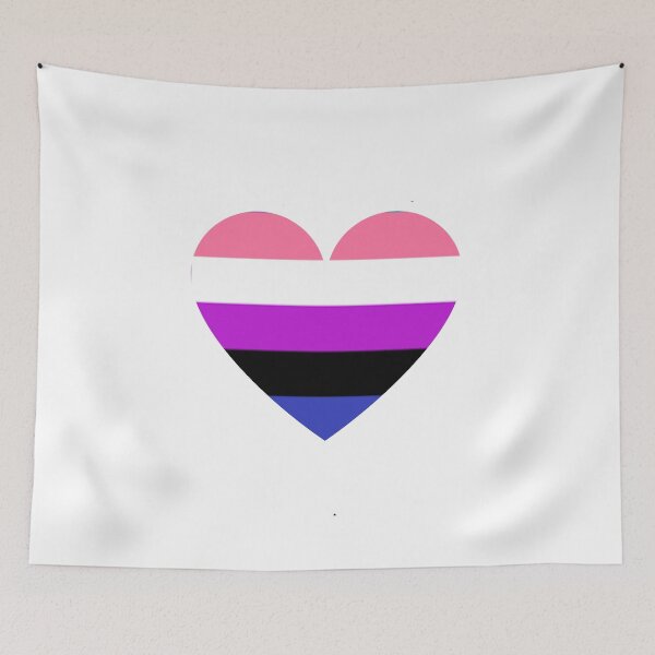 Item preview, Pride Flag Heart - Genderfluid Pride - White Background designed and sold by thesassypanda.