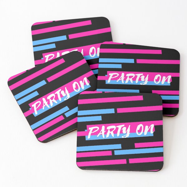Item preview, Party On - Retro Black designed and sold by Grathicks.
