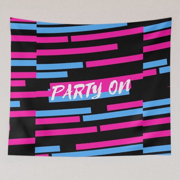Item preview, Party On - Retro Black designed and sold by Grathicks.