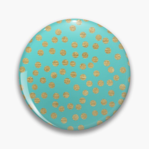 Item preview, Turquoise and gold spotted pattern designed and sold by SJAPhoto.