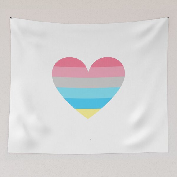 Item preview, Pride Flag Heart - Genderflux Pride - White Background designed and sold by thesassypanda.