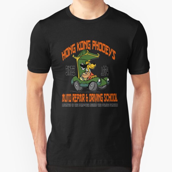 Hong Kong Phooey's Auto Repair & Driving School Slim Fit T-Shirt
