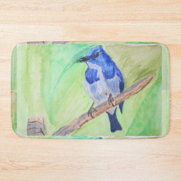 Item preview, Ultramarine Flycatcher - Mix Media Painting designed and sold by Michael Keeter.