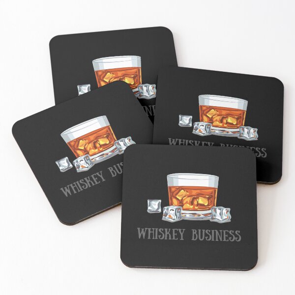 Whiskey Business, Risky Business Pun Coasters (Set of 4)