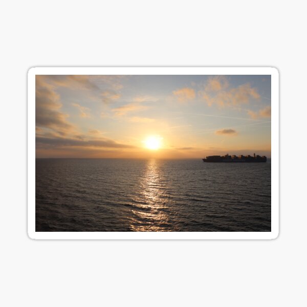 Sunset of North Sea Sticker