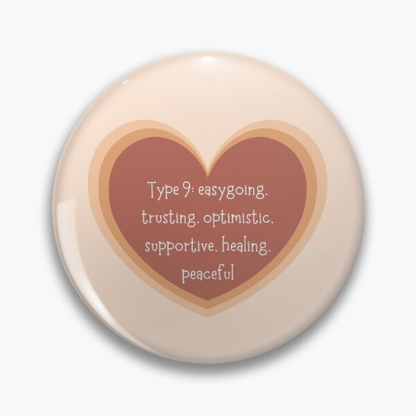 Item preview, Enneagram Type 9 Nine Personality Test, Myers Briggs, Neutral Earth Tones Heart designed and sold by BohoStudio.