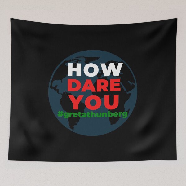 Item preview, How Dare You Greta Thunberg Earth Shirt Save Our Planet Climate Change Shirt SOS Help Climate Strike Shirt Nature Future Natural Environment Cute Funny Gift Idea designed and sold by EpsilonEridani.