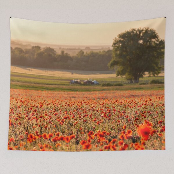 Item preview, Agricultural Landscape with Beautiful Poppy Field designed and sold by digoarpi.
