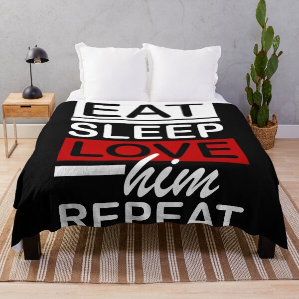 Item preview, eat sleep love him repeat designed and sold by Urbo Panda.