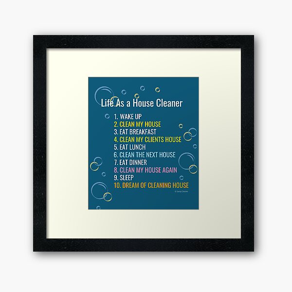 Item preview, Life As a House Cleaner Funny Housekeeping Checklist Humor designed and sold by SavvyCleaner.