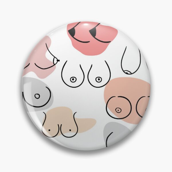 Boob Pins and Buttons for Sale