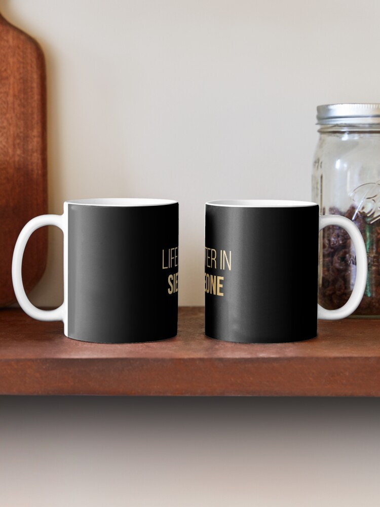 Discover Life is better in Sierra Leone in Gold Coffee Mugs