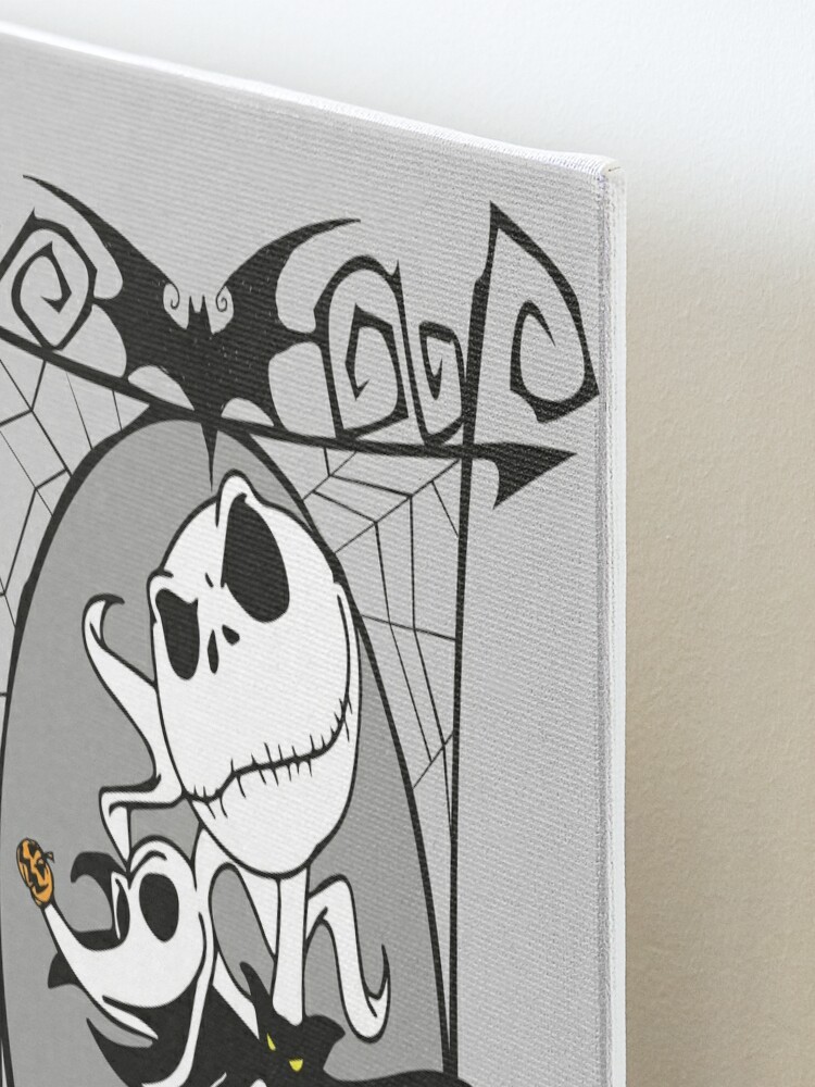 Jack Skellington and Zero - The Nightmare Before Christmas Mounted Print  by 11UponaTime