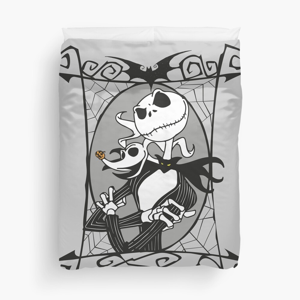 Jack Skellington and Zero - The Nightmare Before Christmas Duvet Cover by  11UponaTime