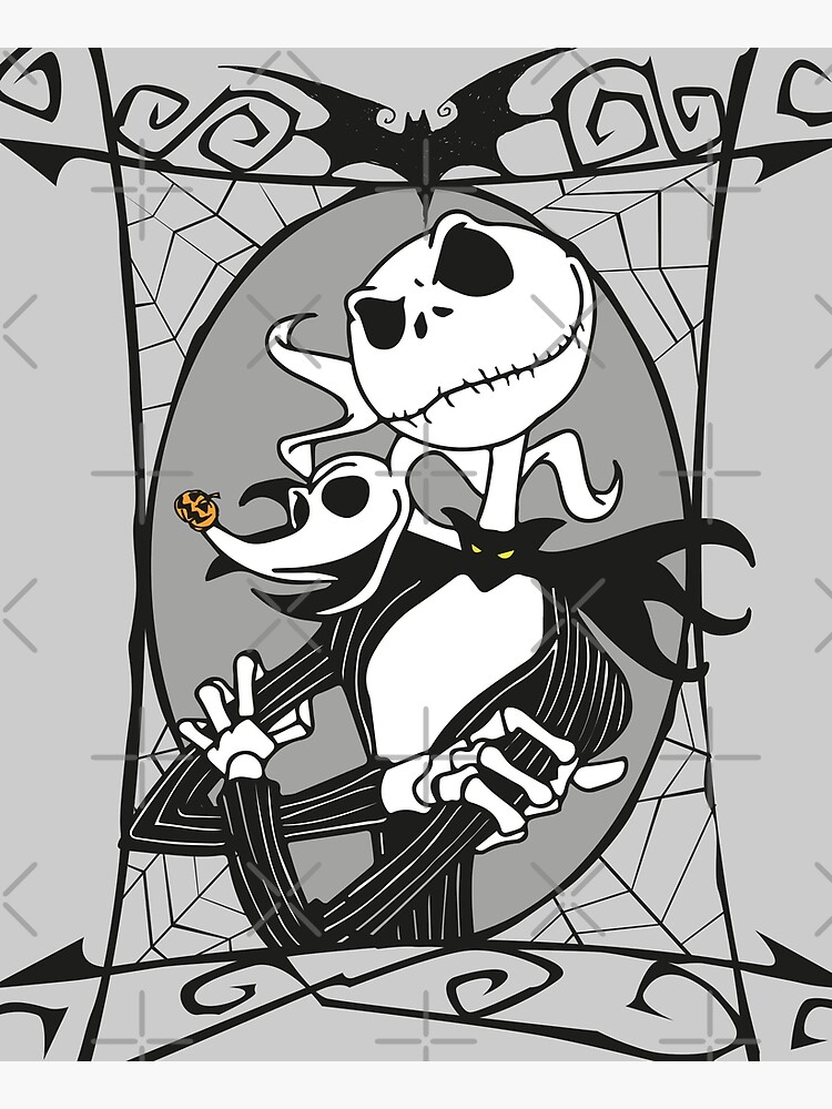 Jack Skellington Nightmare Before Christmas Coloring Page - Messy