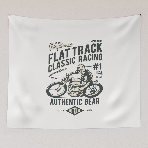 Item preview, Flat track classic racing, Authentic Gear, Motoclub designed and sold by WigglyLine.
