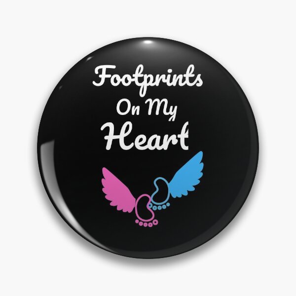 Item preview, Footprints On My Heart Pink Blue designed and sold by yarkamir.